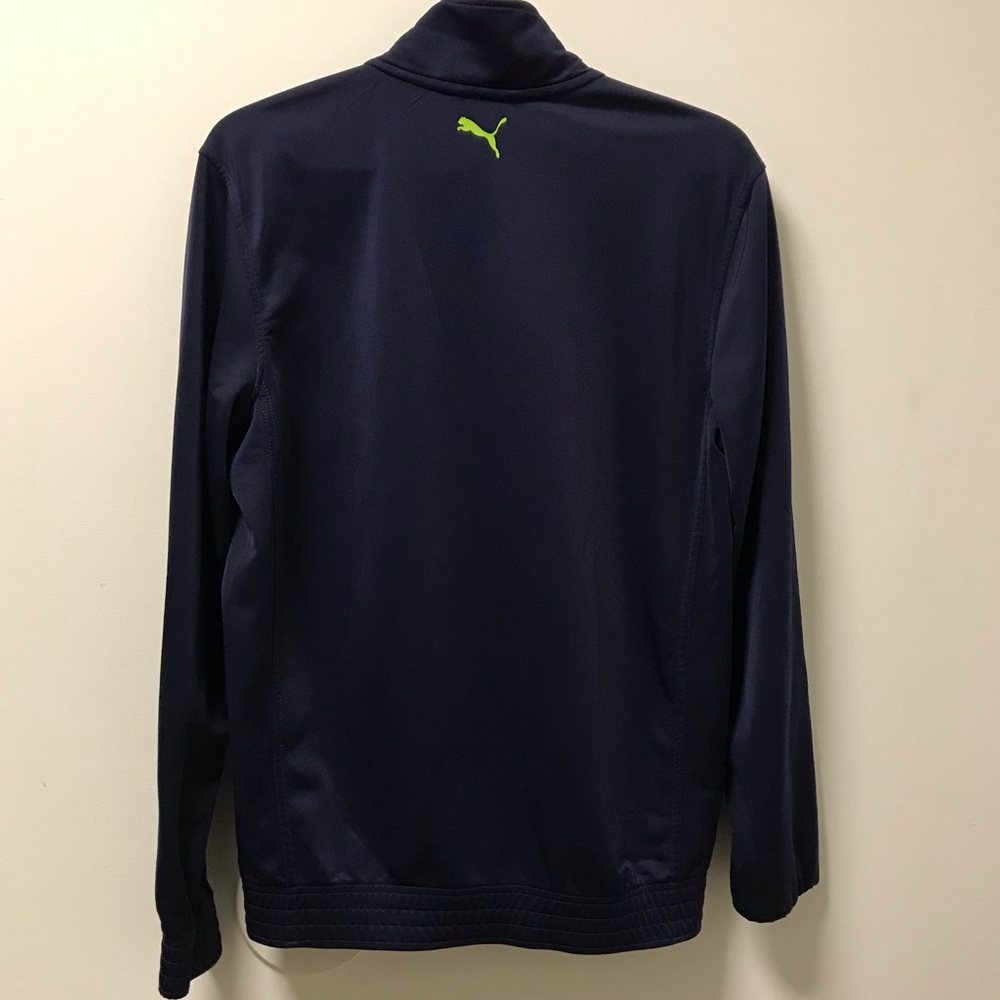 Dark Blue Green Zip Up Puma Jacket! - Picture 4 of 9